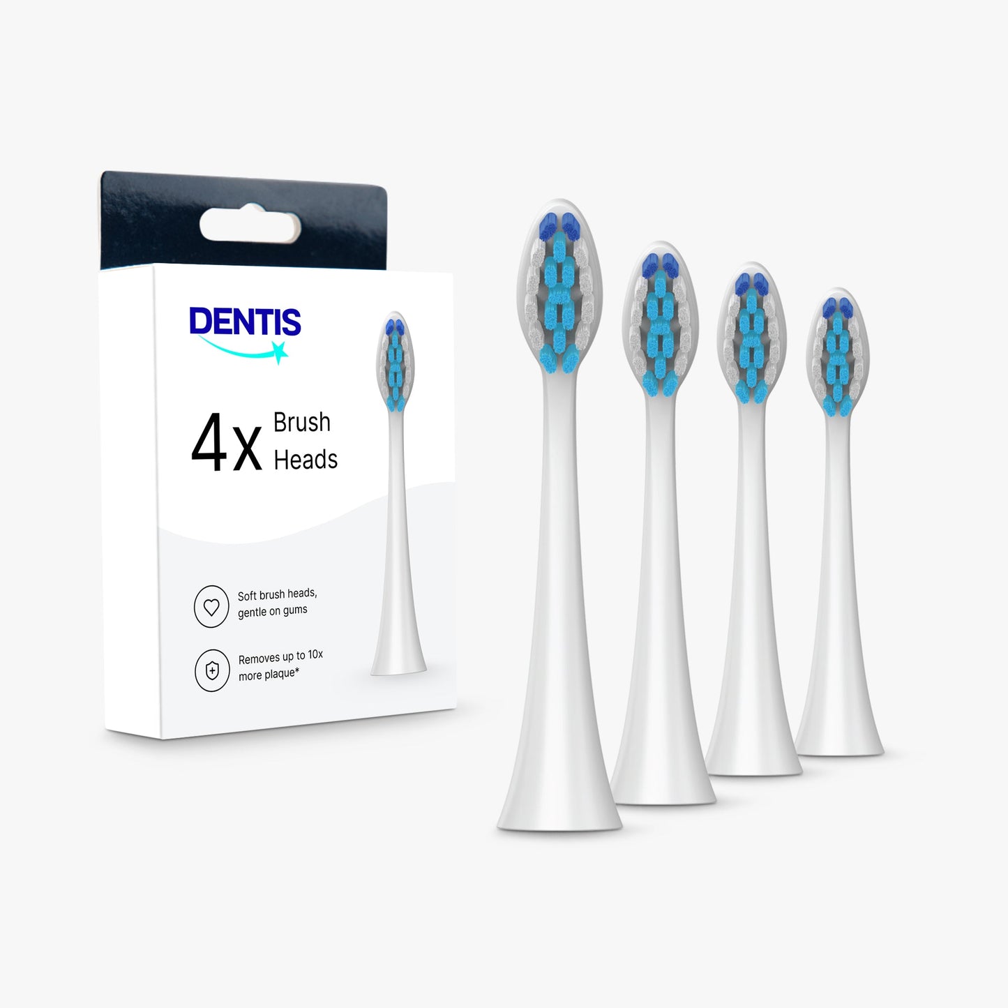 (4-pack) D2 Pro Borsthuvuden